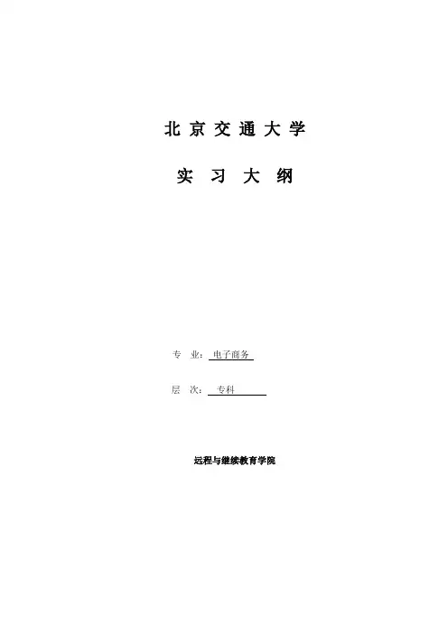 电子商务专业实习大纲