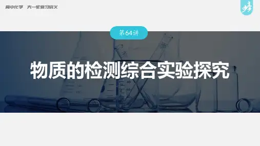 物质的检测综合实验探究---2023年高考化学一轮复习(新高考)