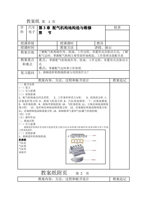 曲柄连杆机构的构造与维修