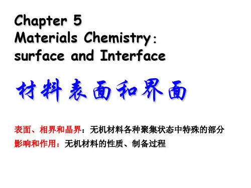 5-材料化学-表面与界面