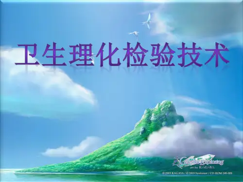 卫生理化检验技术概述全解(完整版)