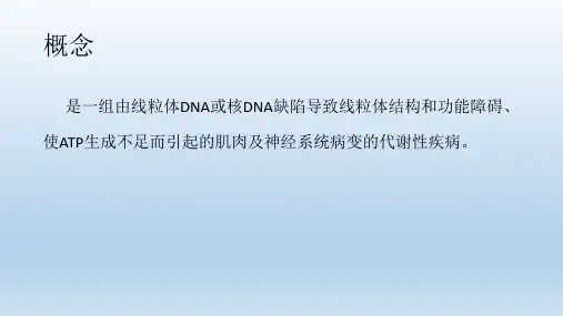 线粒体脑肌病PPT(1)