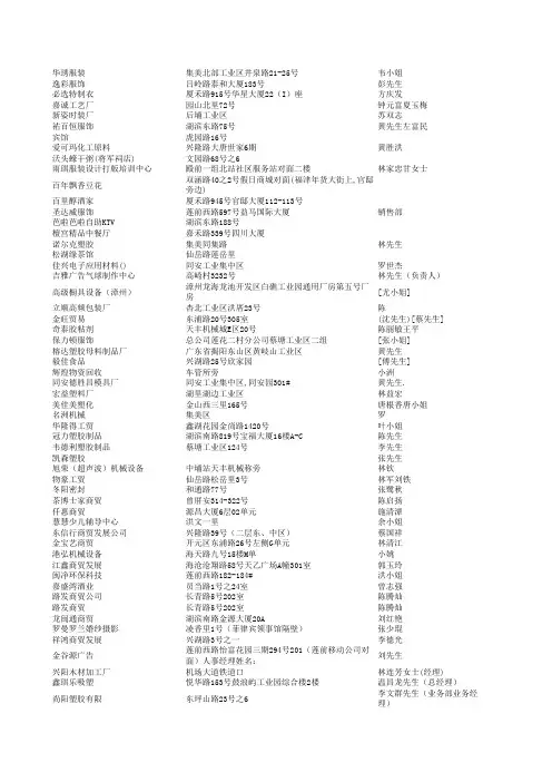 厦门企业老总