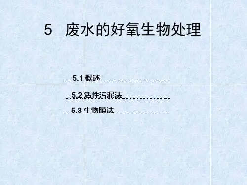 废水的好氧生物处理