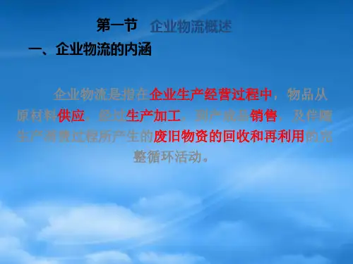 物流概论企业物流