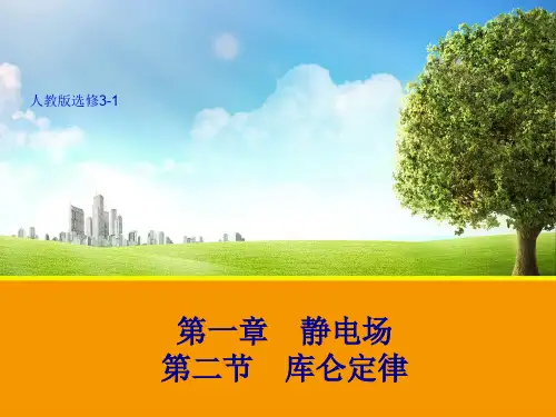 人教版物理选修【3-1】《库仑定律》ppt课件