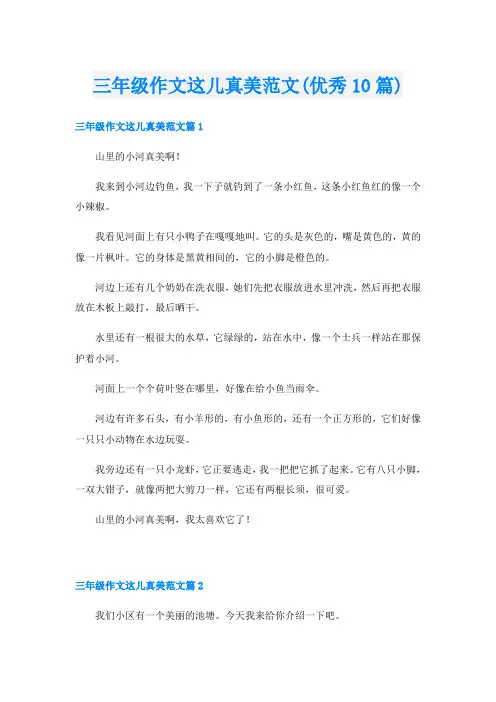 三年级作文这儿真美范文(优秀10篇)