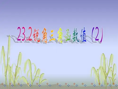 23.2锐角三角函数值(2)