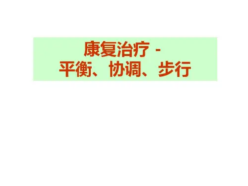 康复治疗-平衡、协调、步行