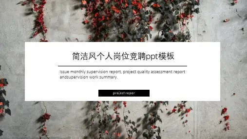 简洁风商务大气个人岗位竞聘简历PPT模板课件