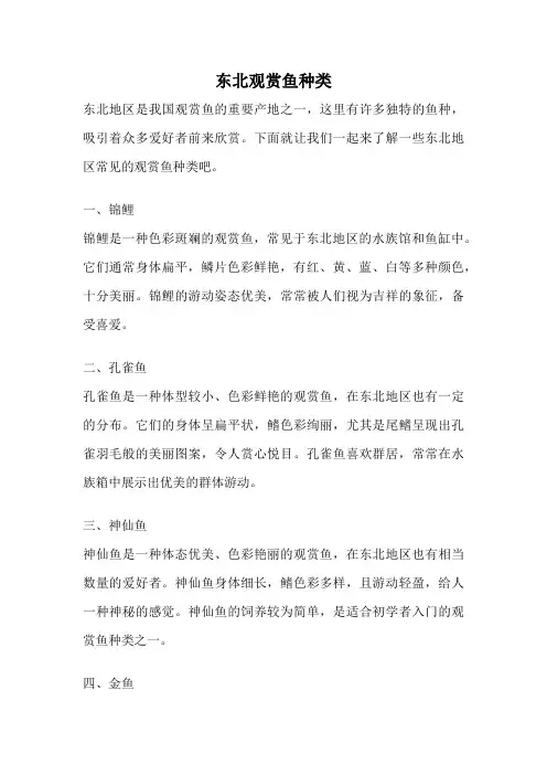 东北观赏鱼种类