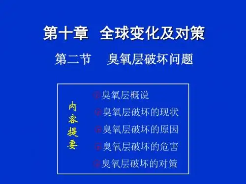 臭氧层破坏及对策