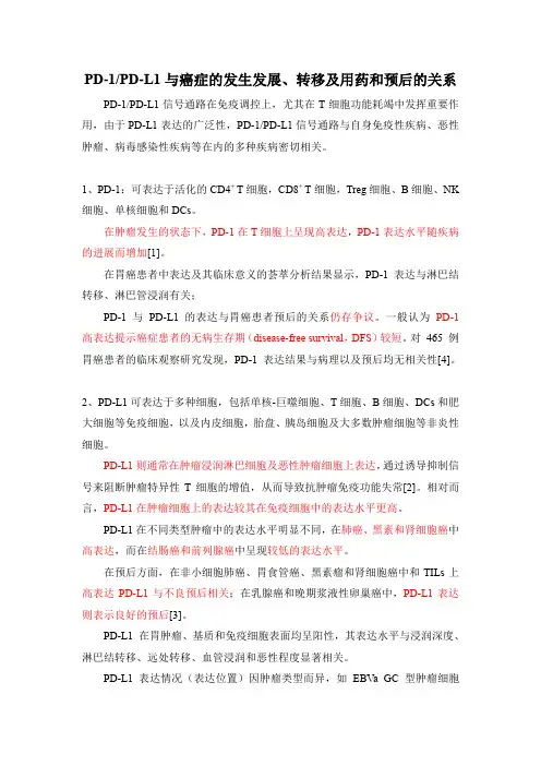 PD1 PDL1在癌症发生发展和预后的关系