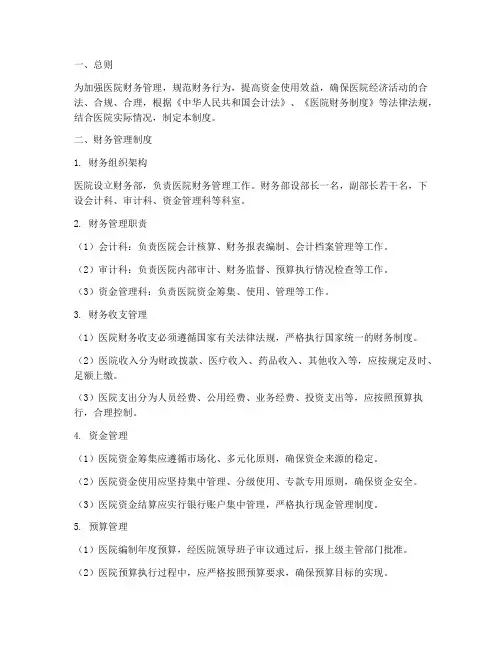 医院内财务管理制度