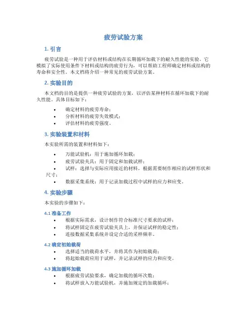 疲劳试验方案