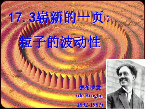 光的波粒二象性物质波
