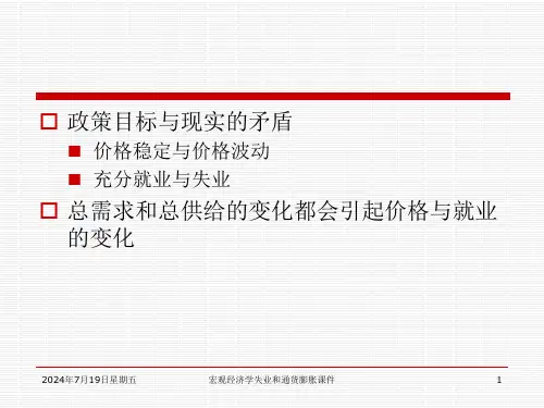 宏观经济学失业和通货膨胀课件