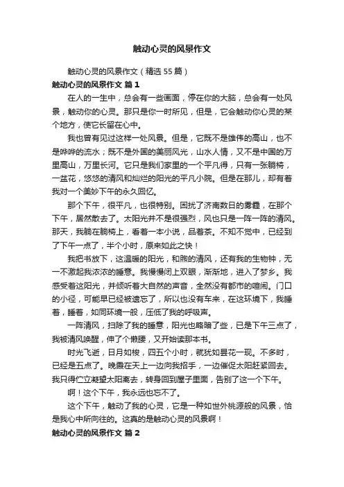 触动心灵的风景作文（精选55篇）