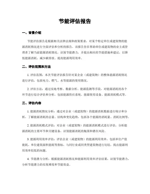 节能评估报告