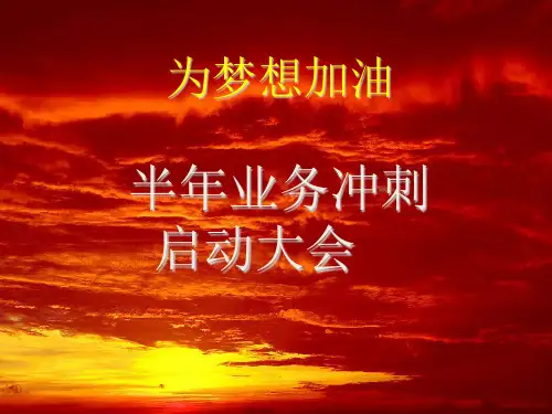 保险公司半年业务冲刺大会ppt课件