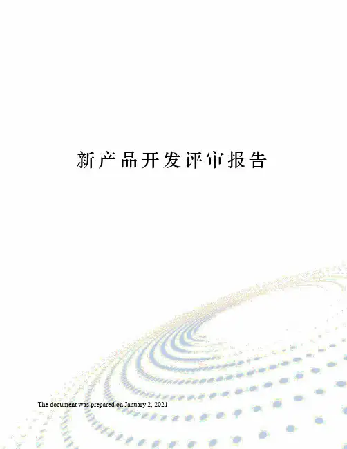 新产品开发评审报告