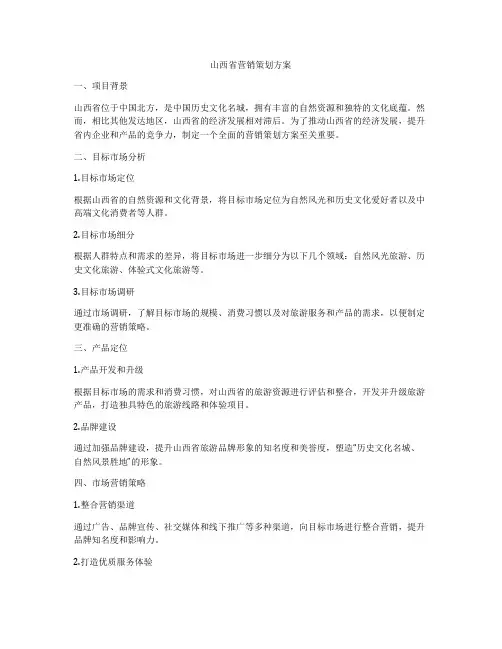 山西省营销策划方案