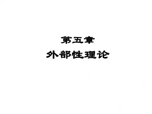 第五章 外部性理论