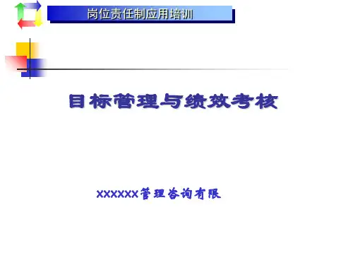 目标管理与绩效考核讲义