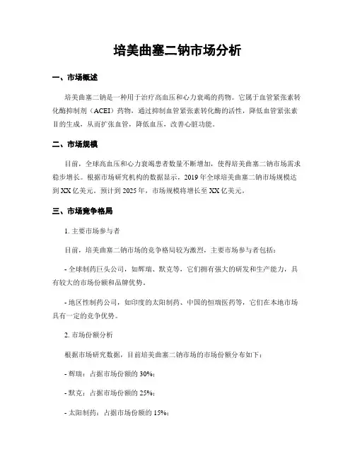 培美曲塞二钠市场分析