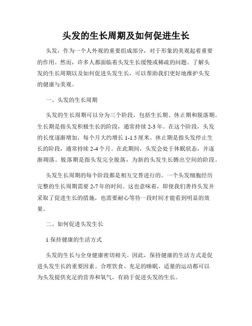 头发的生长周期及如何促进生长