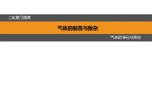 气体的制备与除杂-5气体的净化与除杂
