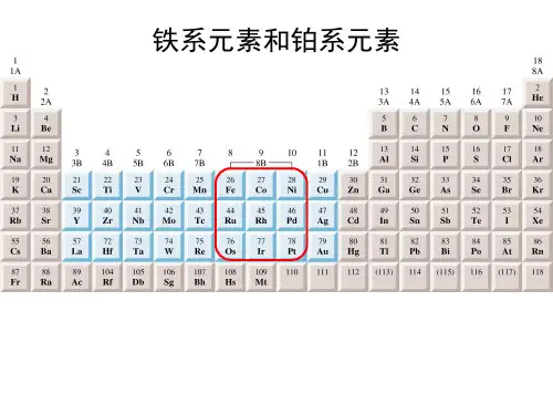 铁系元素和铂系元素  