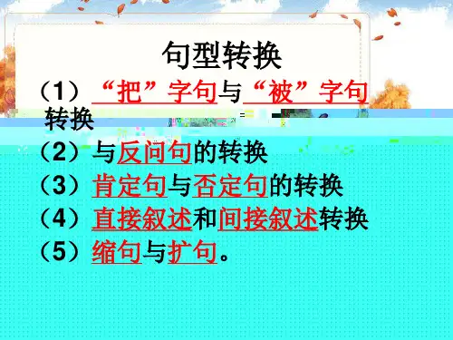 陈述句和反问句之间的转换 ppt课件