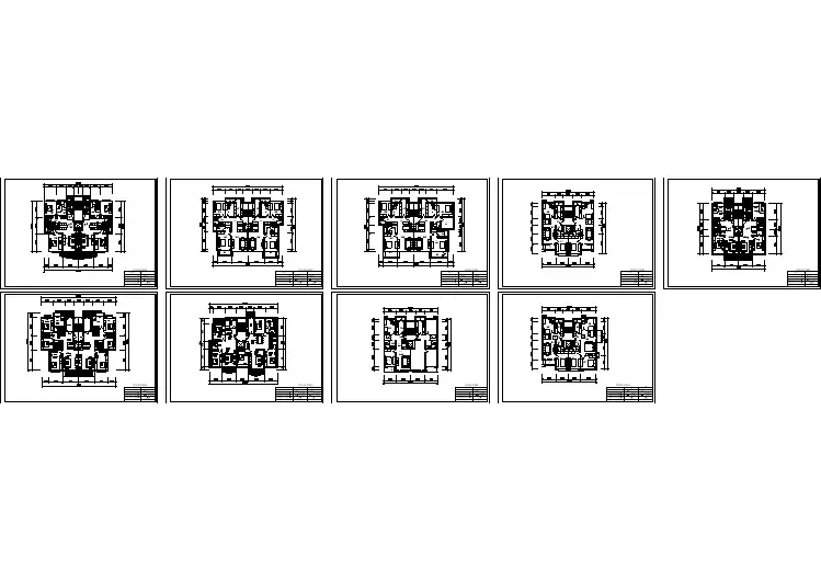 万科城最新户型cad设计图(75-116平米小户型）