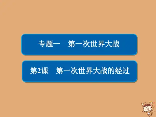 2019_2020学年高中历史专题一第一次世界大战1.2第一次世界大战的经过课件人民版选修3
