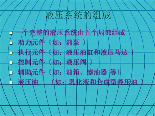 最全液压系统学习资料图解版(共116张PPT)