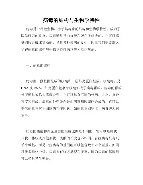 病毒的结构与生物学特性