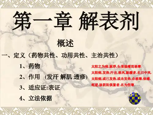 上中大方剂学课件第1章 解表剂