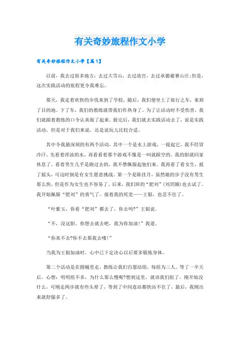 有关奇妙旅程作文小学