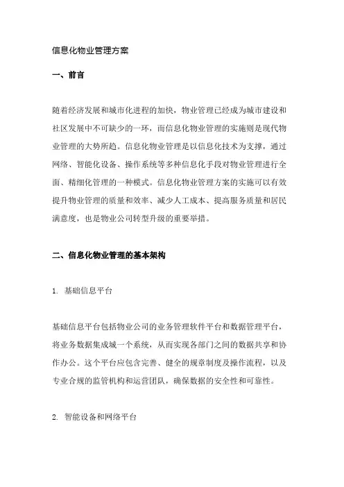 90信息化物业管理方案