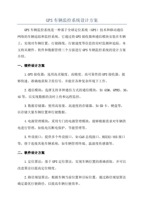 GPS车辆监控系统设计方案