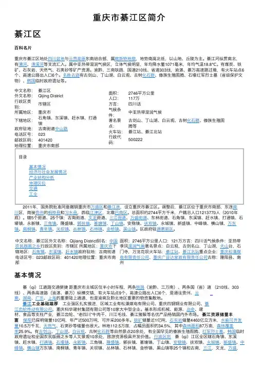 重庆市綦江区简介