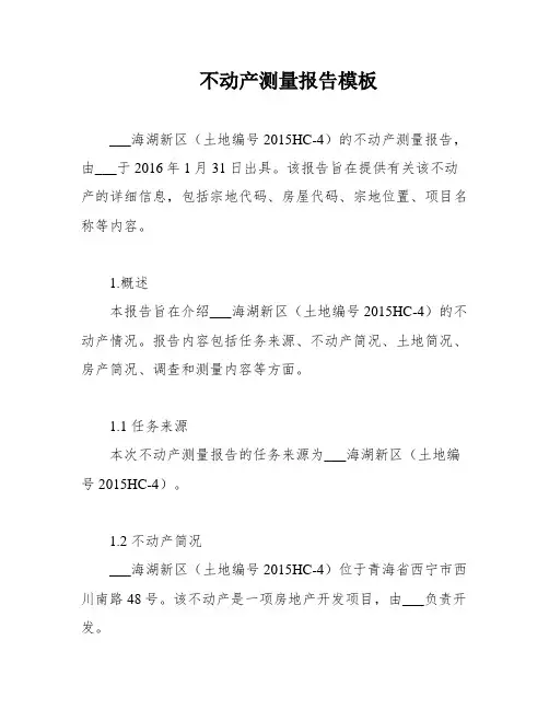 不动产测量报告模板