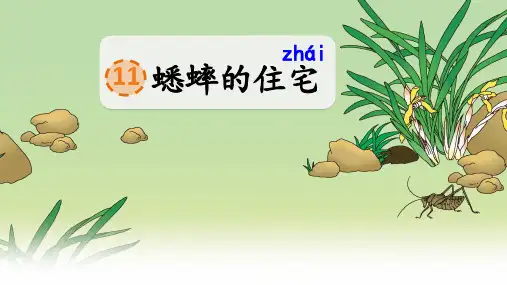 部编版语文四年级上册第11课《蟋蟀的住宅》公开课PPT课件