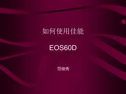 佳能EOS60D的设置