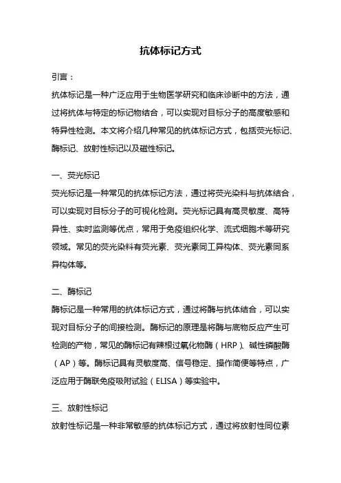 抗体标记方式