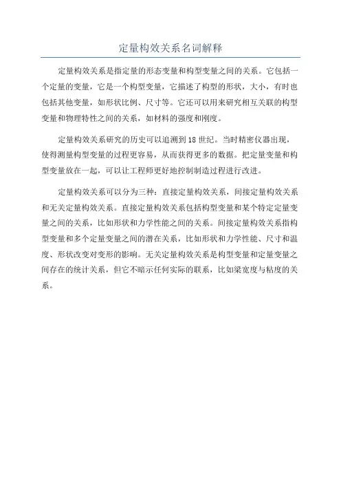 定量构效关系名词解释