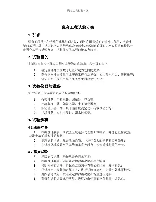 强夯工程试验方案