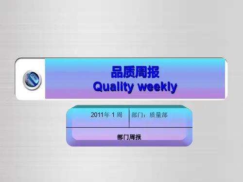 【企业】品质周报模板(PPT档,适合报告使用)