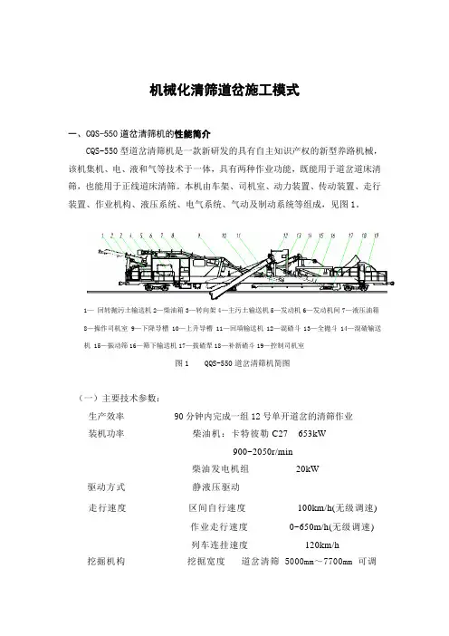 CQS-550道岔请筛机机械化施工模式